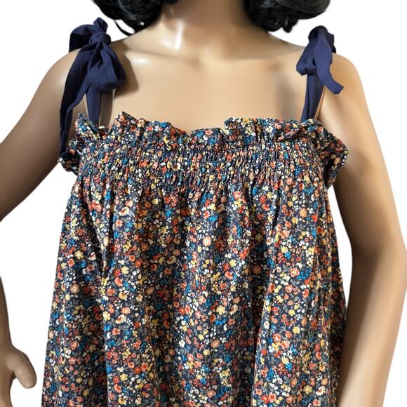 Sugar Lips Women's Brandi Floral Shoulder Strap Dress navy size Large - Picture 5 of 12